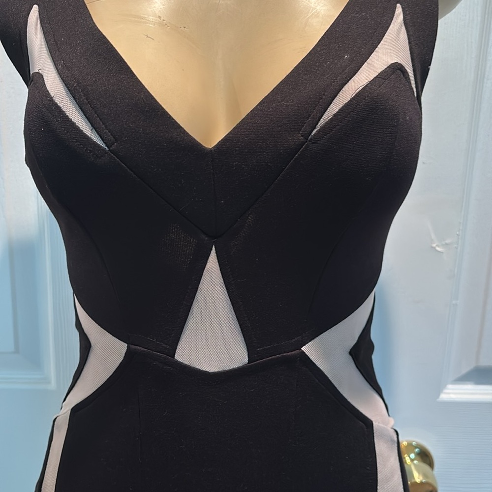 Lipsy Black Bodycon Dress size 2 - Picture 5 of 7